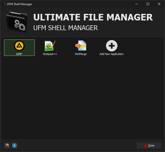 UFM Shell Manager - Application Manager